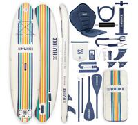 HUIIKE Paddle Gonflable Adulte 10' Blanc Vivid avec Accessoires. Stand Up Paddle Stable et Convertible en Kayak Supporte 130 kg