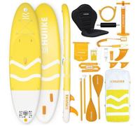 HUIIKE Paddle Gonflable Adulte 10' Jaune avec Accessoires. Stand Up Paddle Stable et Convertible en Kayak Supporte 130 kg