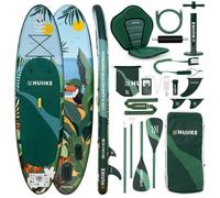 HUIIKE Paddle Gonflable Adulte 10' Vert Tropical avec Accessoires. Stand Up Paddle Stable et Convertible en Kayak Supporte 130 kg
