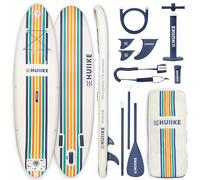 HUIIKE Paddle Gonflable Adulte avec Accessoires Inclus, Pagaie, Ailerons, Pompe. Planche de Stand Up Paddle Grande Stabilité et Résistance. 305 x 84 x 15 cm, Jusqu'à 130 kg