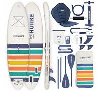 HUIIKE Paddle Gonflable Adulte avec Accessoires Inclus, Pagaie, Ailerons, Pompe. Planche de Stand Up Paddle Grande Stabilité et Résistance. 305 x 84 x 15 cm, Jusqu'à 130 kg