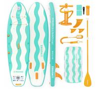 HUIIKE Paddle Gonflable pour Enfants 8'7" avec Accessoires Inclus, Pagaie, Pompe, Ailerons, Leash et Sac à Dos. Stand Up Paddle Board Grande Stabilité et Résistance. Supporte Jusqu’à 80 kg