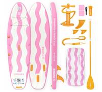 HUIIKE Paddle Gonflable pour Enfants Pink 8'7"" avec Accessoires. Stand Up Paddle Grande Stabilité, 262 cm, Supporte 80 kg