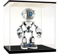 Huijintao Vitrine pour Collection, Boite Acrylique Transparent, Vitrine Voiture Miniature, Vitrine Exposition Vitrine Acrylique pour Figurine, Miniature, avec éclairage LED (25x25x25 cm)