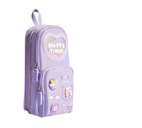 HUIJIQX 1 trousse à crayons kawaii de grande capacité en toile pour filles, étudiants, papeterie, fournitures scolaires, Ours en crème glacée, Taille unique