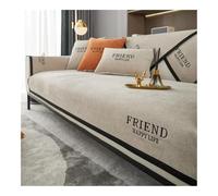HUIJIQX Coussin de canapé chenille de luxe pour salon, serviette de canapé antidérapante, housse de canapé d'angle, coussin de siège, décoration d'intérieur (A2, 90 x 210 cm, 1 pièce)