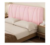 HUIJIQX Couvre-tête de lit matelassé en peluche courte tout compris Couverture complète en velours doux et épais (Style B rose, 220 cm)