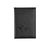 HUIJIQX Étui de passeport en cuir pour homme et femme avec porte-carte mignon, gris clair, Taille unique