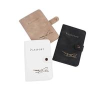 HUIJIQX Étui de passeport étanche en cuir PU pour cartes de crédit - Joli carnet de passeport pour femme/homme, café, Taille unique