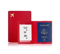 HUIJIQX Étui de protection épais en cuir synthétique pour passeport, Rouge, Taille unique