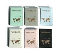 HUIJIQX Étui de protection pour passeport, carte du monde, porte-cartes de crédit, carte d'identité, passeport, Noir , Taille unique