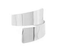 HUIJIQX Lot de 6 anneaux de serviette, artisanat fin, poli, durable, style moderne, décoration simple, en métal, vacances, fête, table à manger, table à manger (argent)