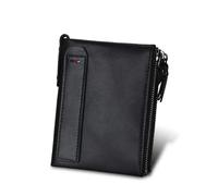 HUIJIQX Porte-monnaie Porte-monnaie Nouveaux Portefeuilles Vache Véritable Personnalisé Porte-cartes Court Cuir Homme Portefeuille Marque Homme Portefeuille, Noir , Taille unique