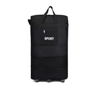 HUIJIQX Sac à carreaux Oxford grande capacité de voyage universel à roulettes pliable Sac de rangement à roulettes, Noir 95 x 48 x 28 cm, Taille unique