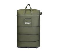 HUIJIQX Sac à carreaux Oxford grande capacité de voyage universel à roulettes pliable Sac de rangement à roulettes, Vert 110 x 48 x 28 cm, Taille unique
