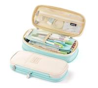 HUIJIQX Trousse à crayons de grande capacité pour filles, bureau, étudiants, papeterie, fournitures scolaires, Vert, Taille unique