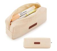 HUIJIQX Trousse à crayons pour filles et garçons - Kawaii - Lavable - Multicolore - Jolie pochette à stylos - Papeterie pour la rentrée scolaire, beige, Taille unique