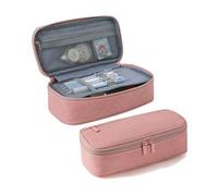 HUIJIQX Trousse de rangement pour stylos - 2 couches - Grande capacité - Fournitures d'étude cosmétiques - Boîtes simples pour étudiants, rose, Taille unique