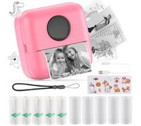 HuiJuKeJi Mini Imprimante de Poche Mini Imprimante Photo pour Smartphone Autocollant Imprimante Thermique pour Journal Voyage Logo Notes Liste Mémo