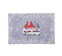 HUIKJI Lot de 4 sets de table de Noël en forme de nains de Noël pour table à manger Décorations de table de Noël Antidérapantes et lavables