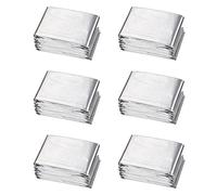HUIKJI Lot de 6 feuilles de film Mylar réfléchissant argenté - 213 x 139 cm - Pour une meilleure croissance des plantes, pour rester au chaud, respectueux de l'environnement