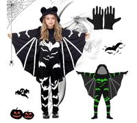 HUIKUANGEU Déguisement Chauve-Souris,Costume Carnaval,Déguisement Carnaval,Costume Chauve Souris Enfant,pour le Mardi Gras,SoiréE à Thème,Halloween