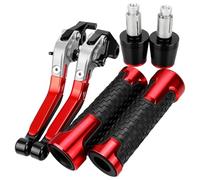 HUILA Leviers de frein et d'embrayage réglables en aluminium for moto W800SE 2012 2013 2014 2015 2016, poignées de guidon(Red)