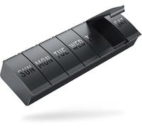 Huilanshuo Large-sized medicine box, weekly medicine storage box, 7-day medicine box travel set, suitable for large packaging vitamin supplements, fish oil, etc.