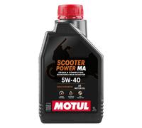 MOTUL Huile moteur Scooter Power 5W-40 Huile entièrement synthétique Huile API SP MA 4T 1 L