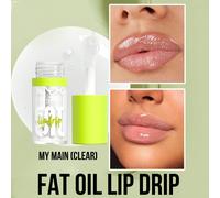 Huile à lèvres épaisse NYX Fat Oil Drip, transparente, protection, finition brillante, hydratation 12H, flacon transparent, capuchon vert, brillance élevée, hydratation longue durée, facile d'utilisat