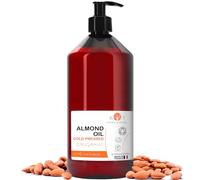 Huile Amande Douce Bio, Pressée à Froid, Pure. Huile de Massage Professionel, Huile pour Cheveux et Cils, Hydratant Corps (Mains, Ongles), Visage (Anti-âge), Vergetures Grossesse - 1000 ml