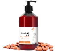 Huile Amande Douce Bio, Pressée à Froid, Pure. Huile de Massage Professionel, Huile pour Cheveux et Cils, Hydratant Corps(Mains, Ongles), Visage (Anti-âge), Vergetures Grossesse - 250 ml
