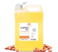 Huile Amande Douce Bio, Pressée à Froid, Pure. Huile de Massage Professionel, Huile pour Cheveux et Cils, Hydratant Corps (Mains, Ongles), Visage (Anti-âge), Vergetures Grossesse - 5000 ml