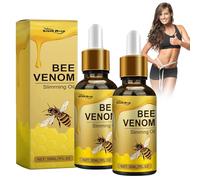 Huile amincissante au venin d'abeille,2Pcs 30ml gouttes de nombril détox au venin d'abeille, drainage lymphatique et amincissant, raffermissant et façonnant la courbe du corps Pour Hommes Et Femme