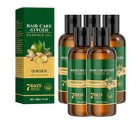 Huile anti-chute de cheveux au gingembre QPJUVC - Sérum à l'huile essentielle de croissance capillaire 7 jours pour réparer les cheveux abîmés et renforcer les racines (5)