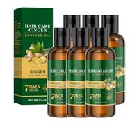 Huile anti-chute de cheveux au gingembre QPJUVC - Sérum à l'huile essentielle de croissance capillaire 7 jours pour réparer les cheveux abîmés et renforcer les racines (6)