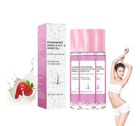 Huile après-rasage à la fraise vanille, soin de la peau, poils incarnés, huile de rasage roll-on pour femme, huile de rasage douce, brûle soothe Razor Burn, prévient les poils enracinés et le séchage
