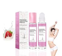 Huile après-rasage à la fraise vanille, soin de la peau, poils incarnés, huile de rasage roll-on pour femme, huile de rasage douce, brûle soothe Razor Burn, prévient les poils enracinés et le séchage