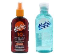Huile bronzante Malibu SPF10 en spray 200 ml + gel après bronzage de 100 ml