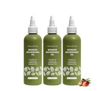 Huile capillaire 120 ml (113 g) pour la croissance des cheveux - Masque cuir chevelu pressé à froid et sérum à l'huile de croissance miracle, 100% pur, cheveux naturels épais et forts (3Pcs)