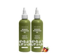 Huile capillaire 120 ml (113 g) pour la croissance des cheveux - Masque cuir chevelu pressé à froid et sérum à l'huile de croissance miracle, 100% pur, cheveux naturels épais et forts (2Pcs)