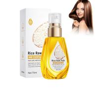 Huile capillaire 70 ml - Avec extrait de riz - Pour une croissance saine des cheveux - Huile à l'eau de riz pour la croissance des cheveux - Force, brillance - Pour renforcer les cheveux et réparer