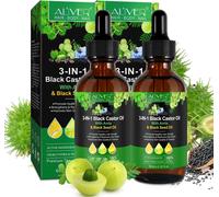 Huile capillaire Soin capillaire Huile essentielle Huile de ricin Huile d'amla Huile de nigelle 3 en 1 Peau Cheveux Bio