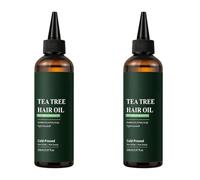 Huile capillaire Tea Tree - Huile pétillante avec un mélange nourrissant naturel pour apaiser, contrôler le tartre et pour des cheveux sains. (2pcs)