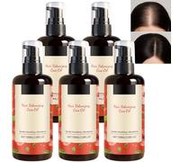 Huile capillaire volumisante, sérum pour le cuir chevelu et sérum épaississant - Formule légère pour cheveux secs et abîmés, favorise la pousse de cheveux sains, lutte contre la perte de volume (5PCS)