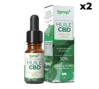 Huile Cbd Chanvre, Broad Spectrum, Sans Thc (10ml) 4000mg / 40% / 2 Flacons