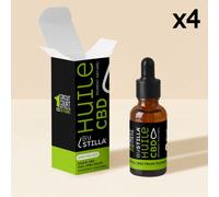 Huile Cbd Chanvre, Full Spectrum (10ml) 2000mg / 20% / 4 Flacons