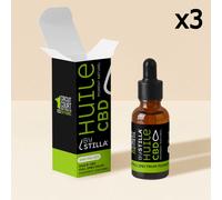 Huile Cbd Chanvre, Full Spectrum (10ml) 4000mg / 40% / 3 Flacons