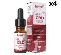 Huile Cbd Fruits Rouges, Broad Spectrum, Sans Thc (10ml) 3000mg / 30% / 4 Flacons