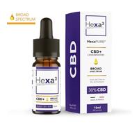 Huile Cbd Hexapure, Chanvre Bio, Broad Spectrum 30% / 3000mg, Sans Thc (10ml) 1 Flacon